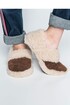 Sheep wool slippers - brown