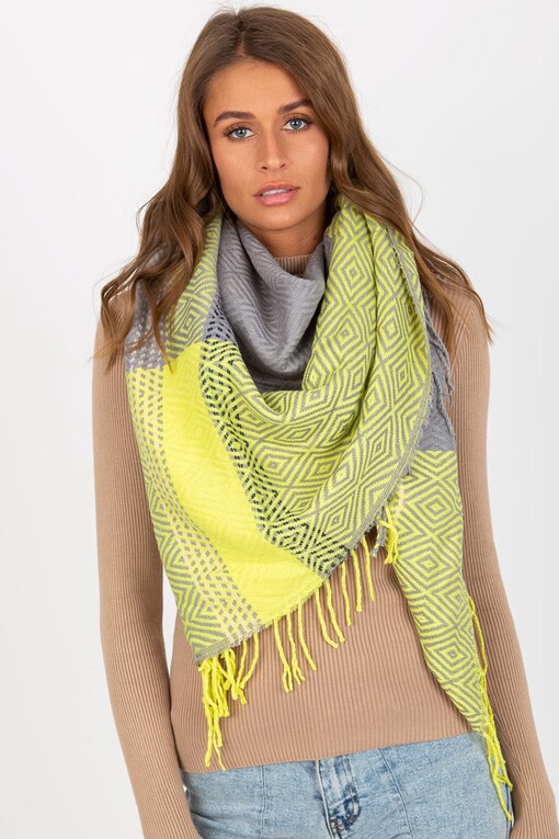 Scarf in pastel colours with wool