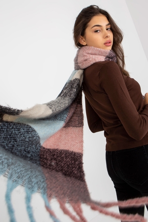 Wide pastel scarf in pleasant pastel tones with wool - warm high proportion of acrylic - pleasant to the touch easy to mix