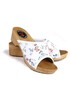 Flowered wooden happy clogs