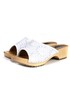 Natural leather clogs - slippers