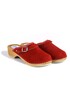Medical wooden leather clogs