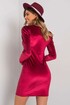 Suede dress with long sleeves