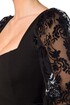 Black lace luxury evening dress