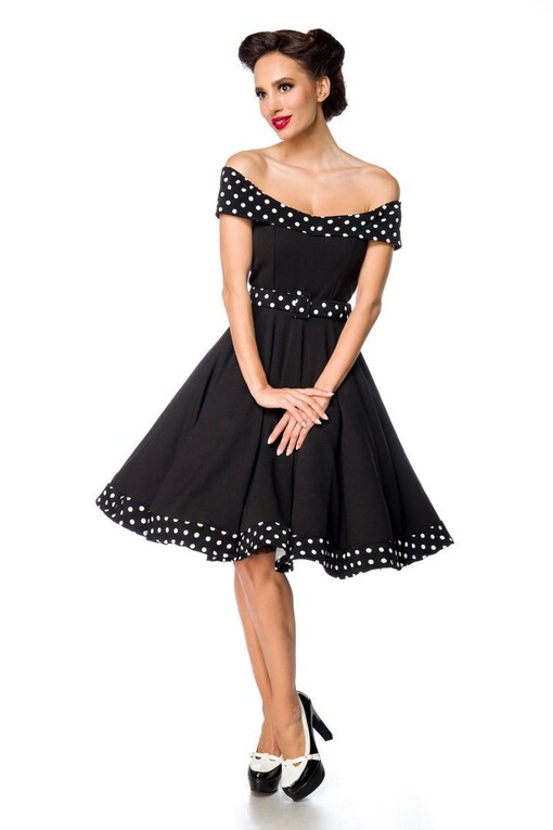 Elegant retro sleeveless black dress