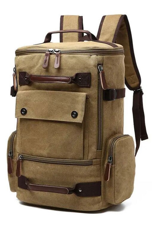 Practical universal canvas backpack