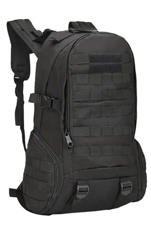 Outdoor unisex backpack medium size monochrome main compartment with zipper - free without partition one internal pocket