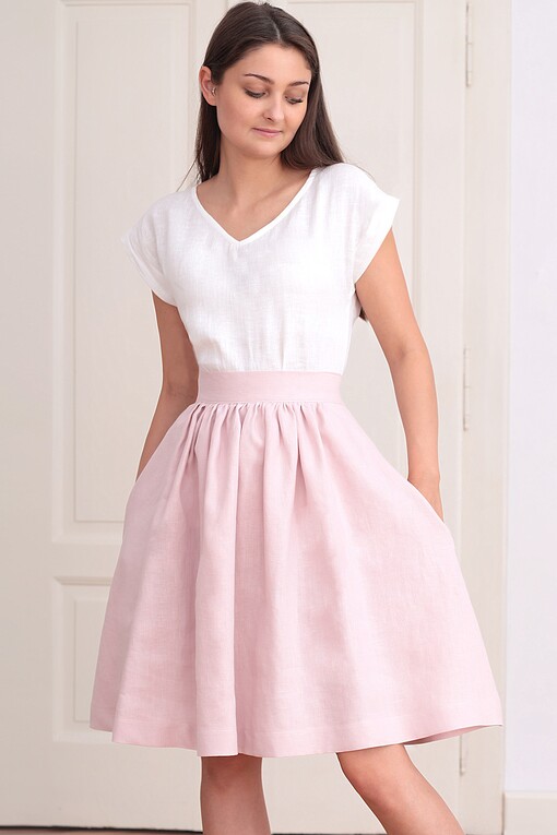 100% linen A-line skirt Lotika