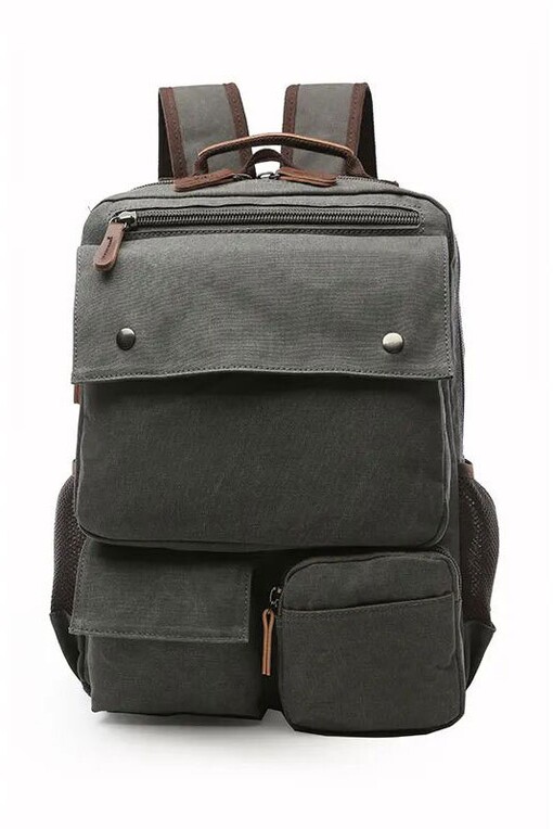 School backpack with front pockets