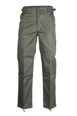 Men's cargo trousers monochrome belt loops drawstring waistband button fastening two side slit pockets two large flap pockets
