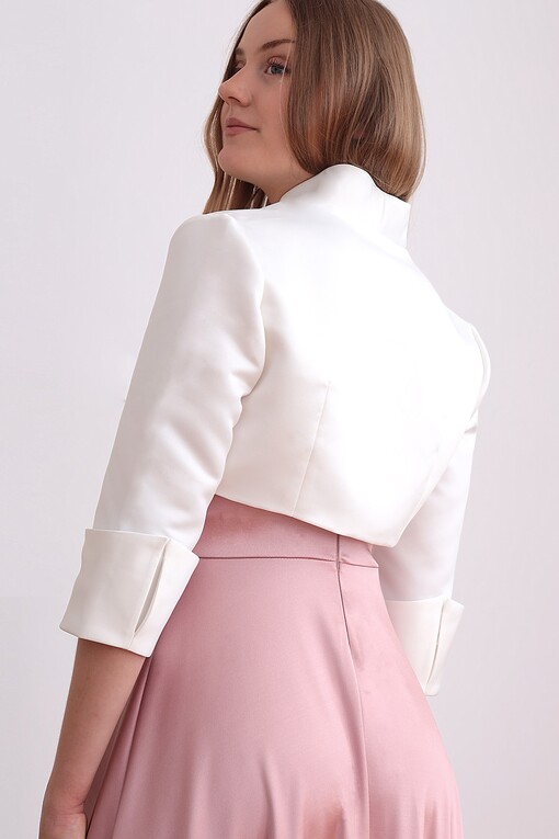 Formal bolero with rolled-up sleeves