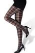 Plaid tights with retro pattern 20 DEN