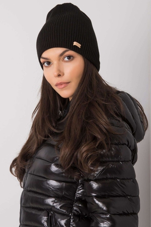 Simple wool cap double layer without pompom with wool blend warm pleasant, soft material minimalist style suitable for casual