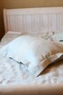 Large 100% linen pillowcase with border 50x70 cm