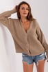 Short wool sweater with large buttons
