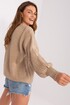 Short wool sweater with large buttons
