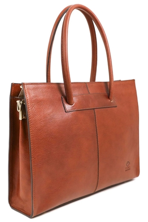 Luxury Italian handbag in premium cowhide leather for the discerning cotton lining inside, side zipped pocket two inside,