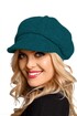 Woolen beret with visor - petrol