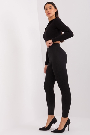 Legins: with ribbing high waist flexible, comfortable, wide elastic waist somewhat stronger fabric for sports, everyday wear,