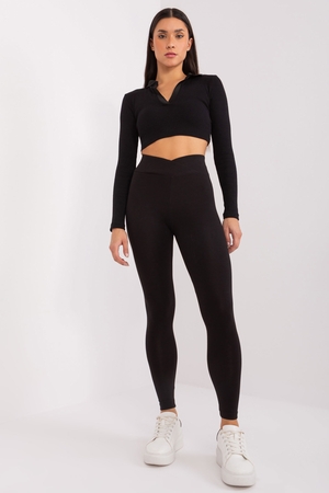 Cotton leggings monochrome wide elastic at the waist without pockets they narrow the waist easy to combine for sports and