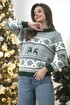 Warm sweater with Christmas motif
