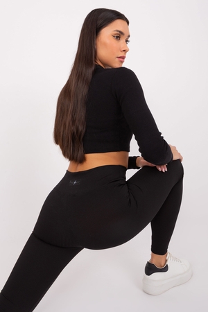 Women's ribbed leggings: high waisted for sport and everyday wear the ribbing flatters the figure wide elastic waistband