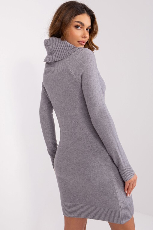 Dress with pattern and turtleneck