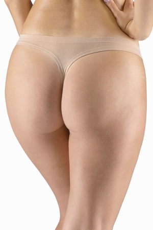 Women's thong from the ECO Bamboo seamless lingerie collection high percentage of bamboo fibre monochrome slim waist with